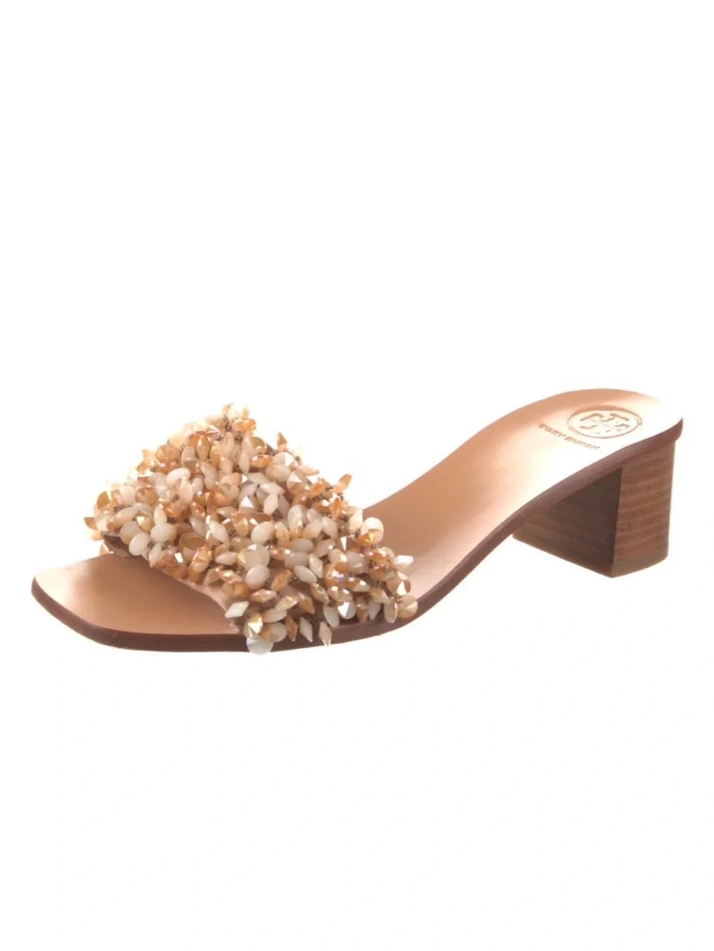 Tory Burch Logan Embellished Slide Sandals